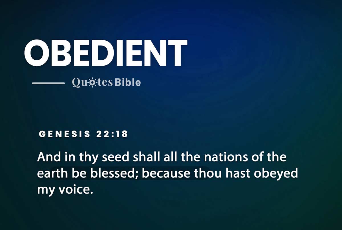 obedient bible verses quote