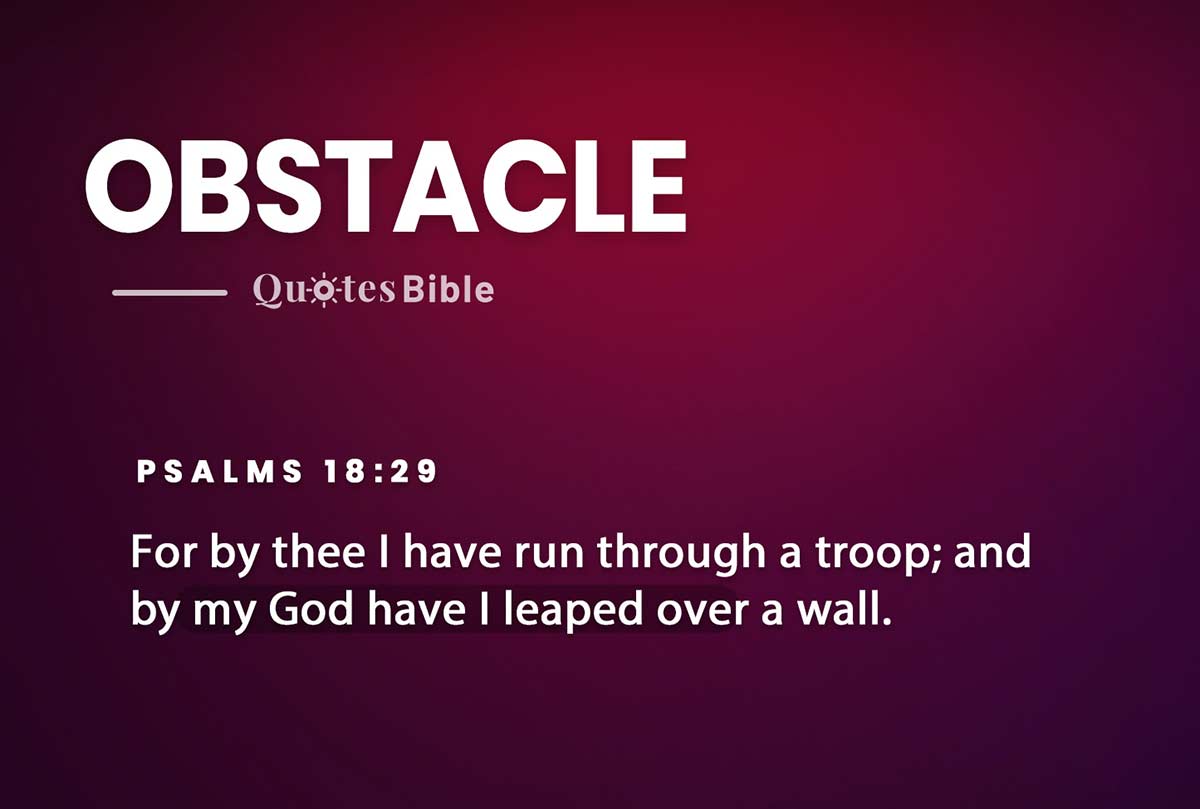 obstacle bible verses quote