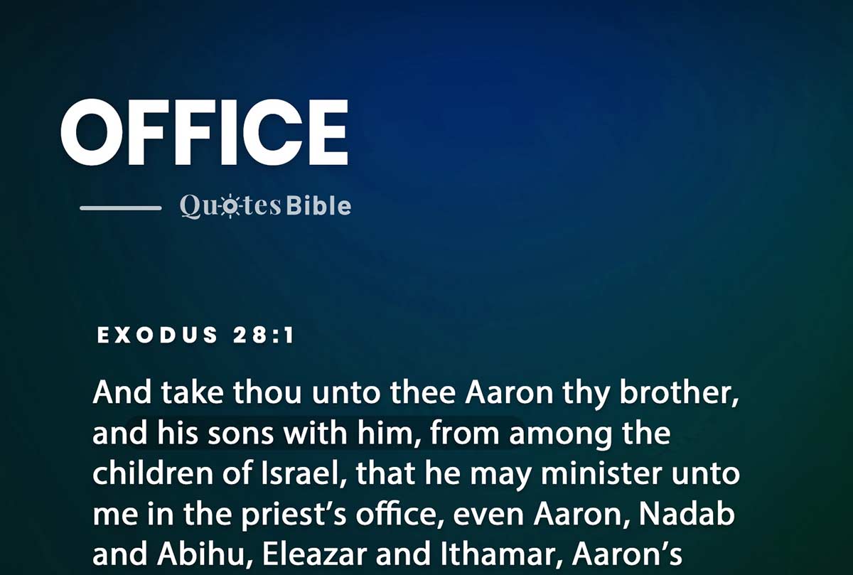 office bible verses quote