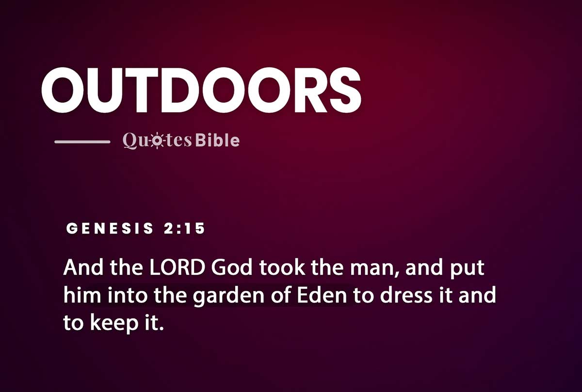 outdoors bible verses quote