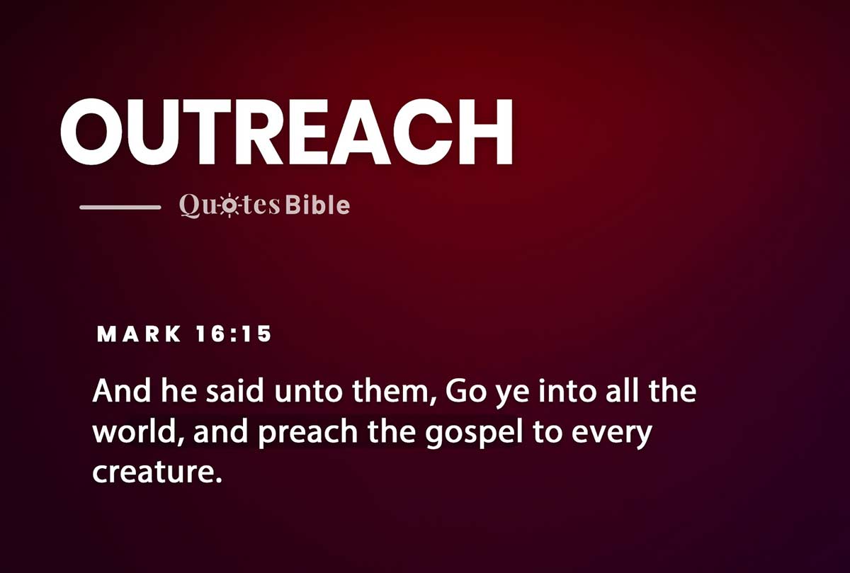 outreach bible verses quote