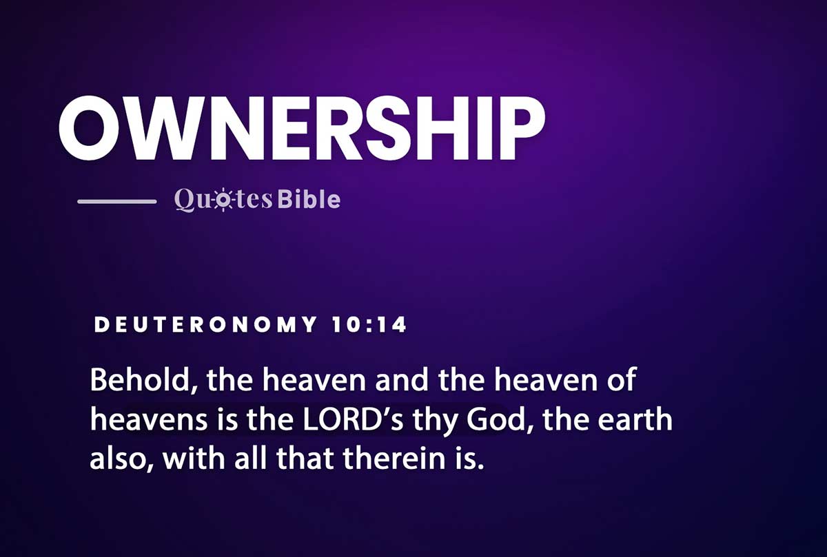 ownership bible verses quote