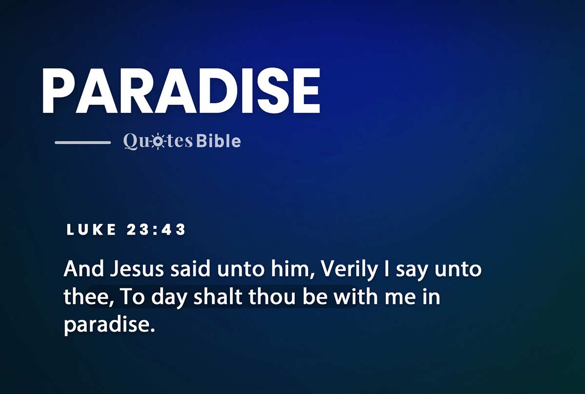 paradise bible verses quote