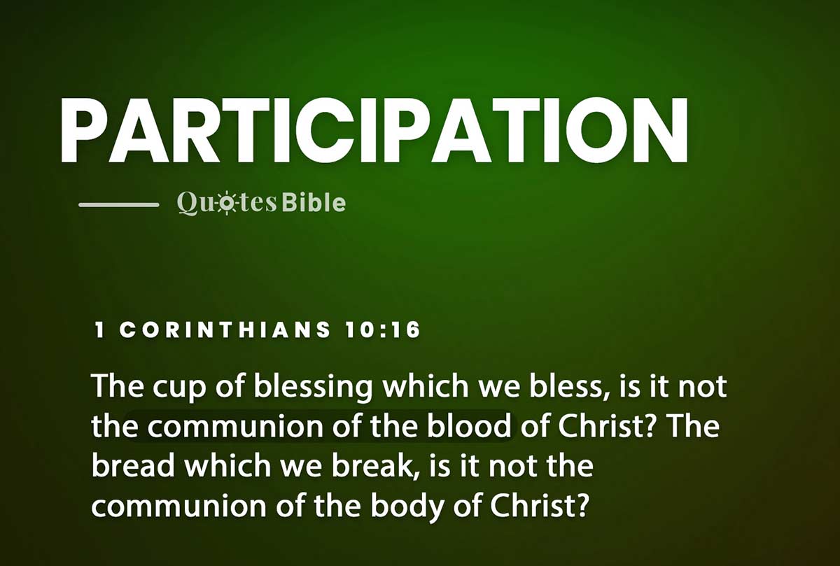 participation bible verses quote