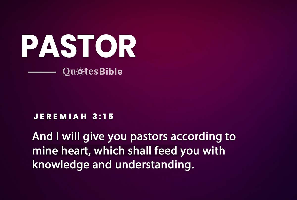 pastor bible verses quote