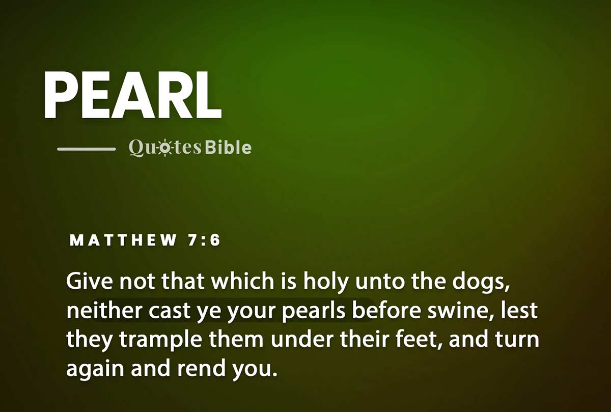 pearl bible verses quote