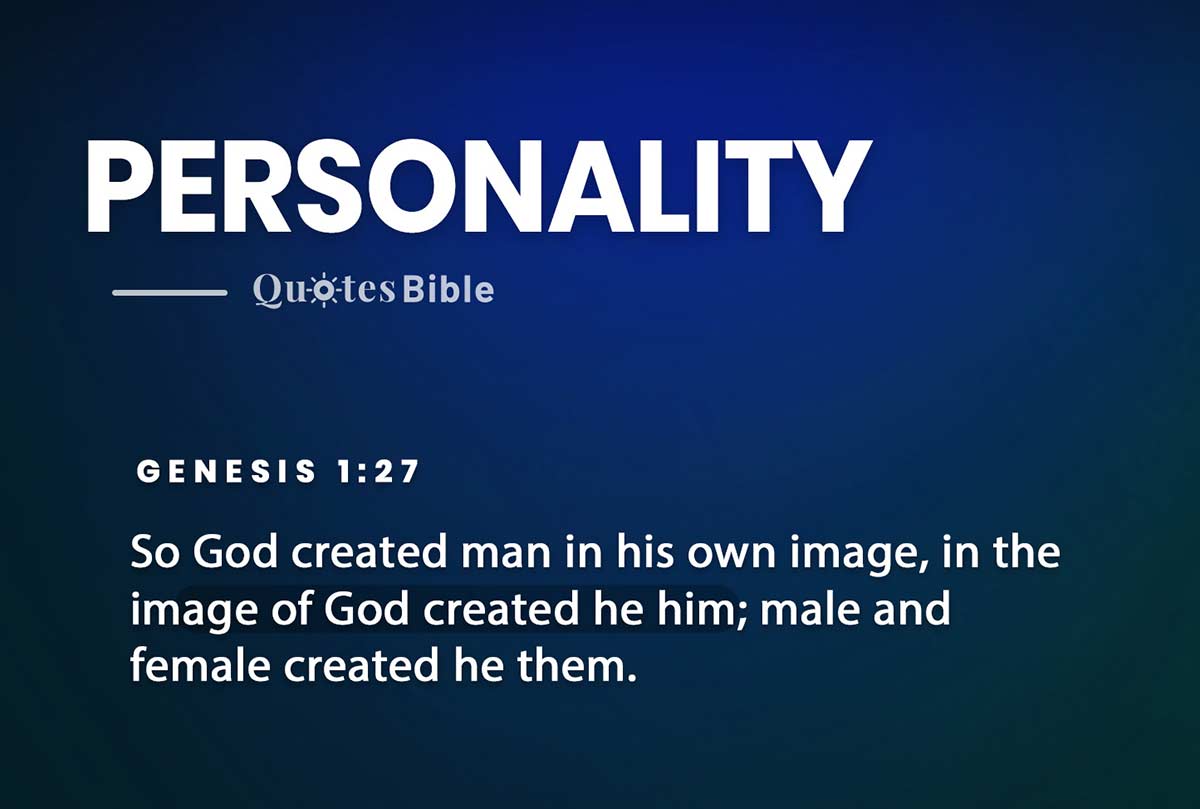 personality bible verses quote