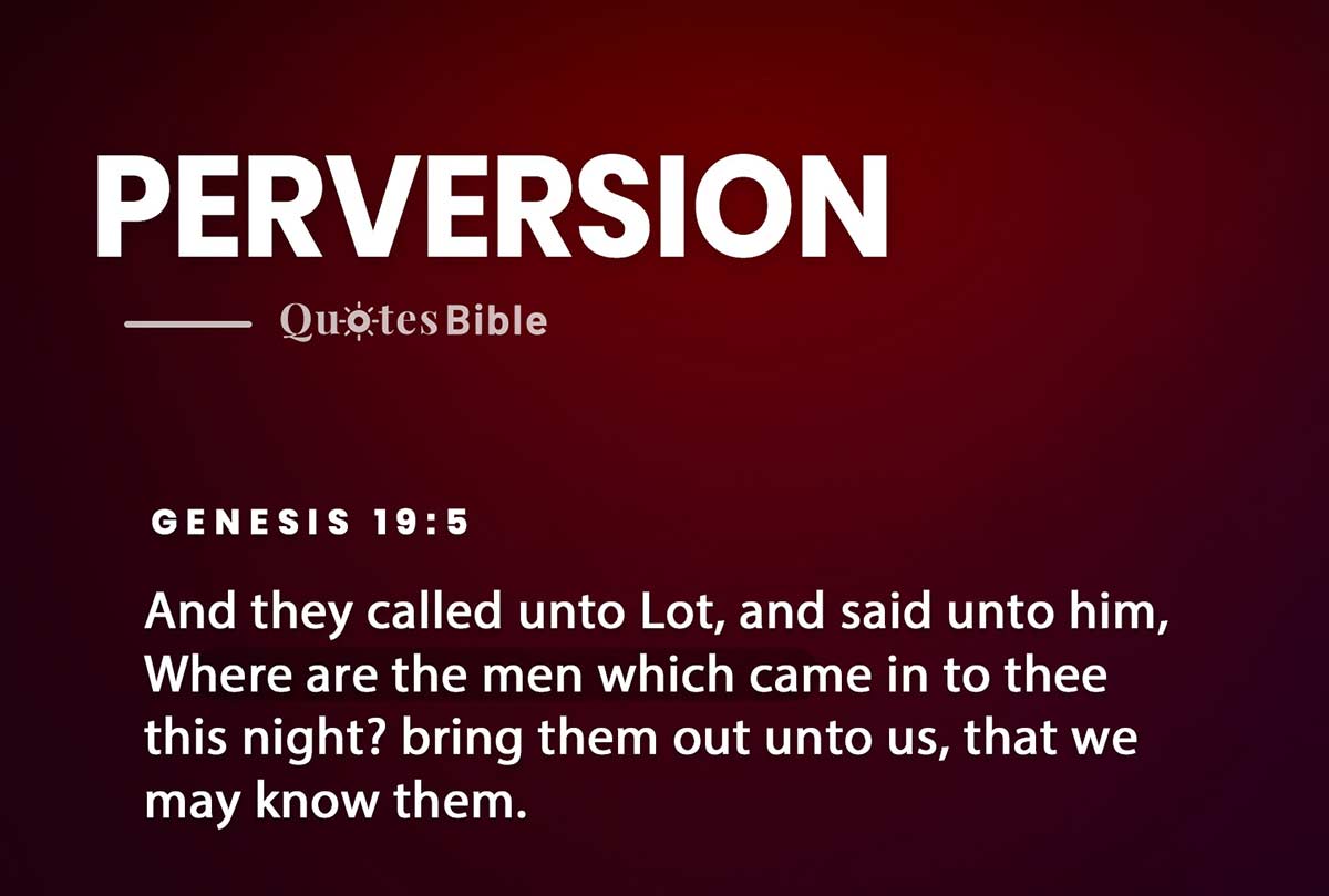 perversion bible verses quote