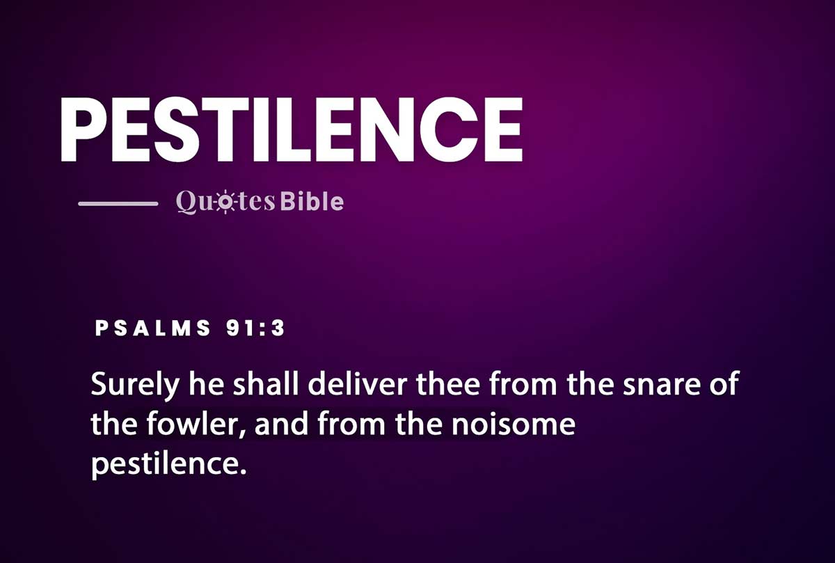 pestilence bible verses quote