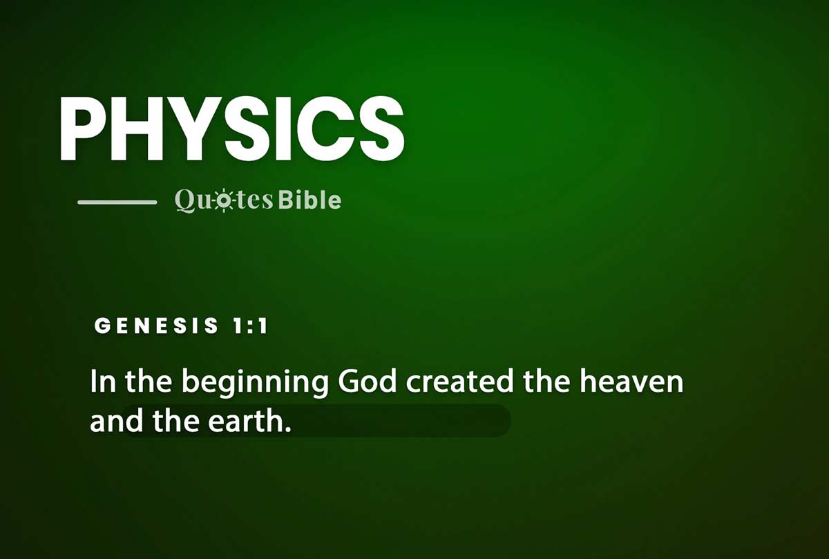 physics bible verses quote