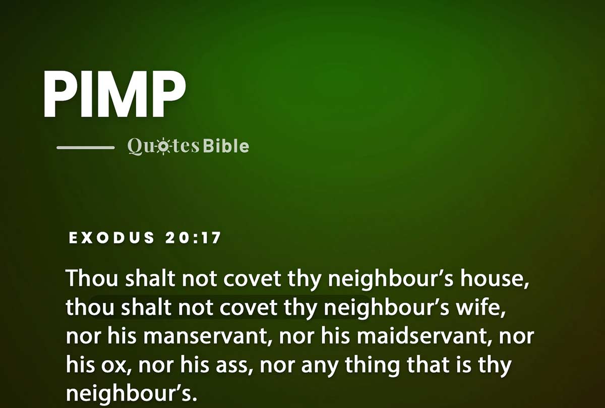 pimp bible verses quote