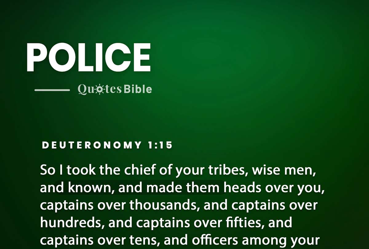 police bible verses quote