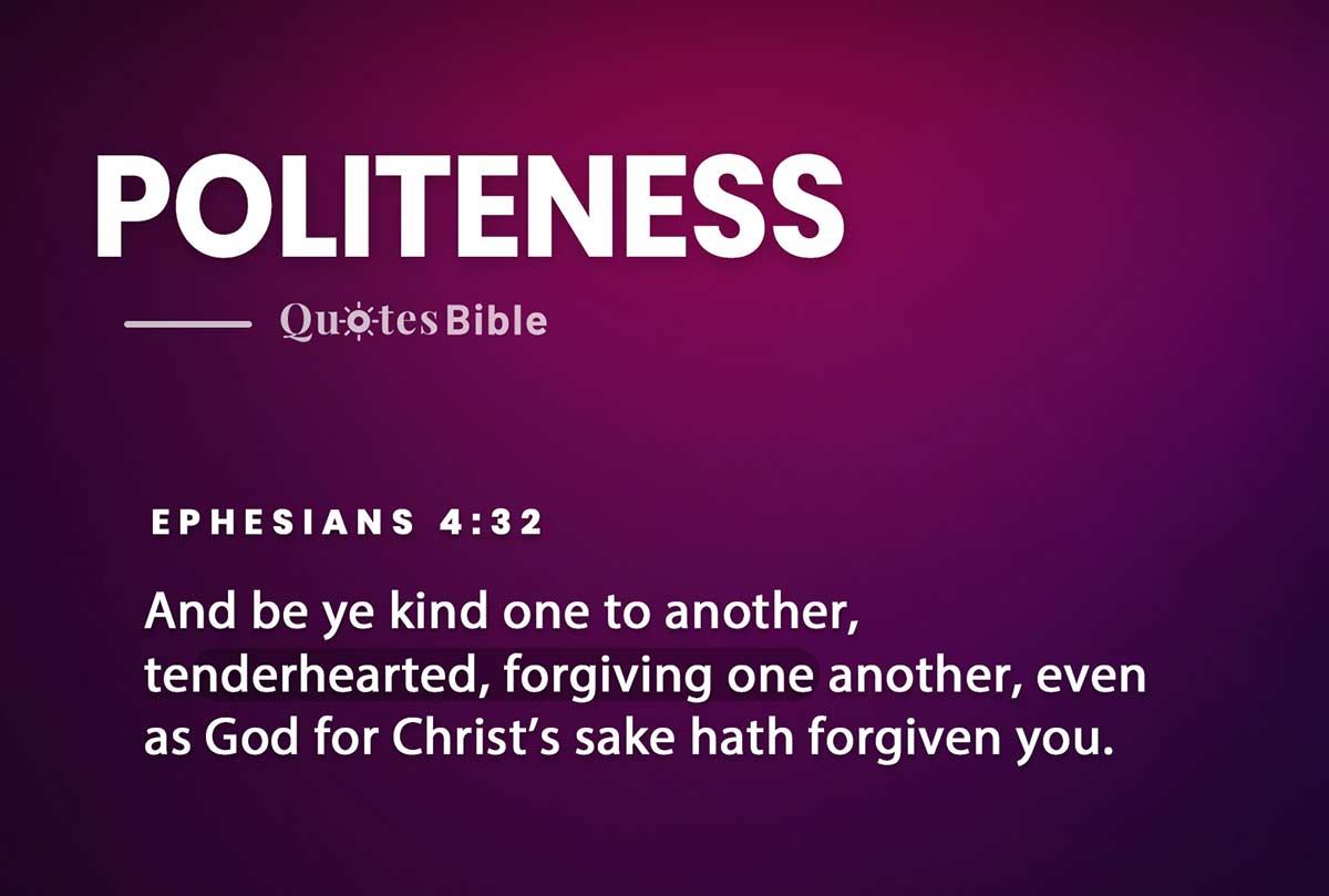 politeness bible verses quote