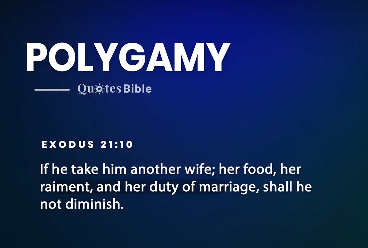 polygamy bible verses quote