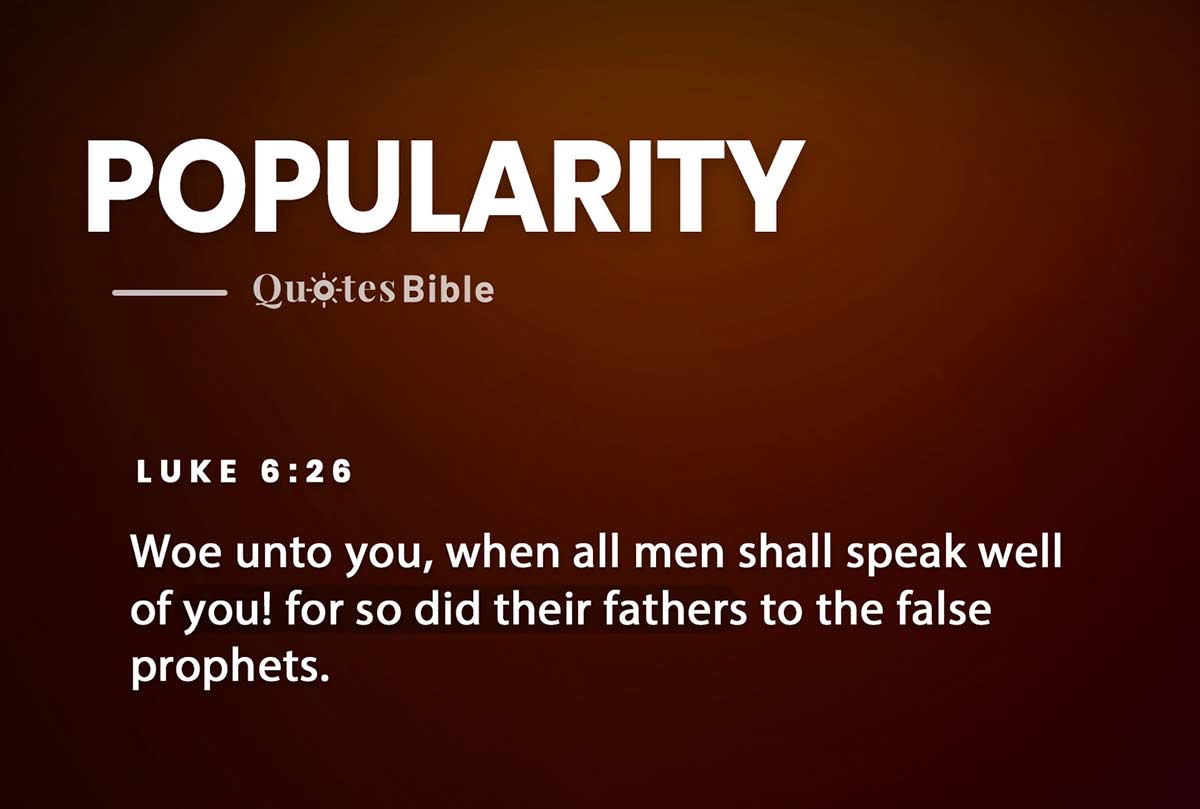 popularity bible verses quote