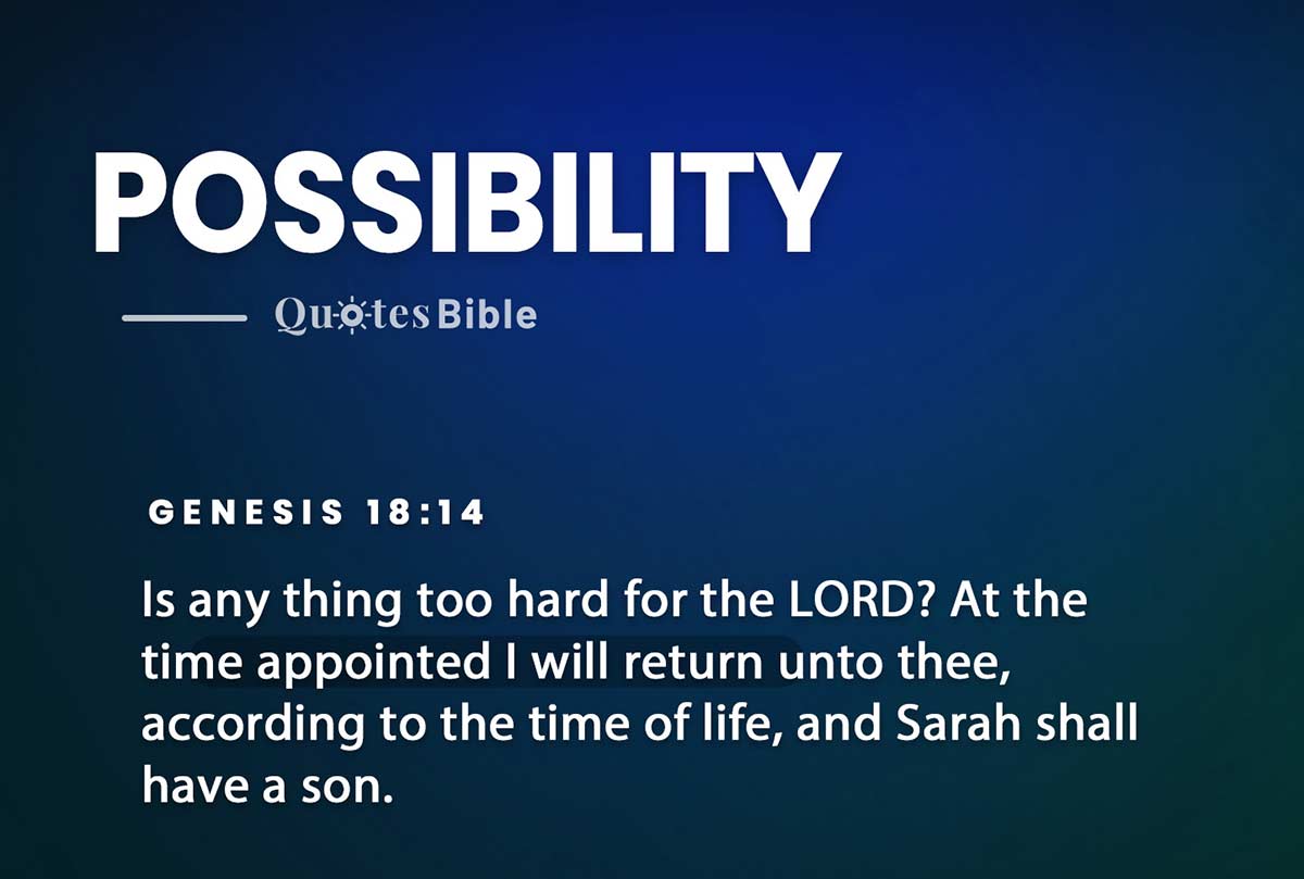 possibility bible verses quote