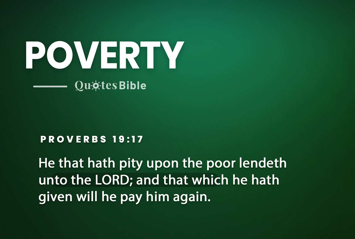 poverty bible verses quote