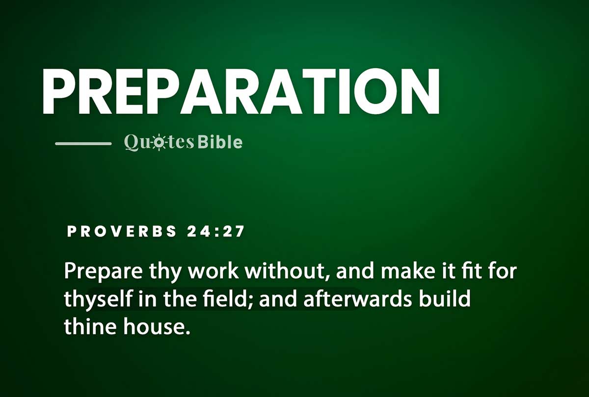 preparation bible verses quote