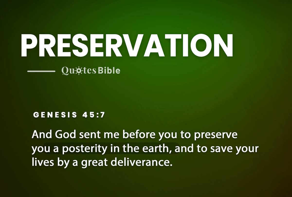 preservation bible verses quote