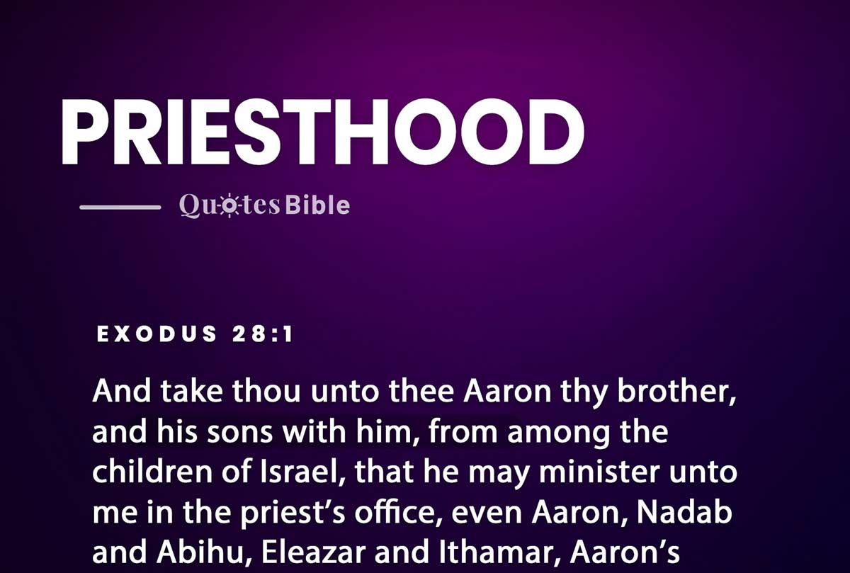 priesthood bible verses quote