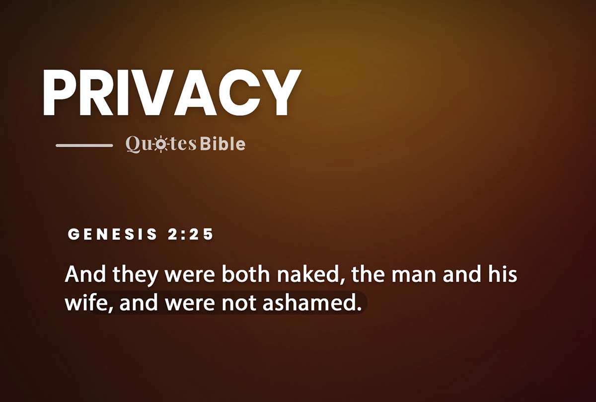 privacy bible verses quote