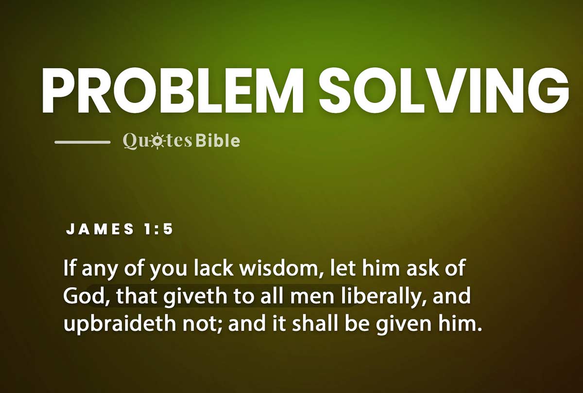 problem-solving bible verses quote