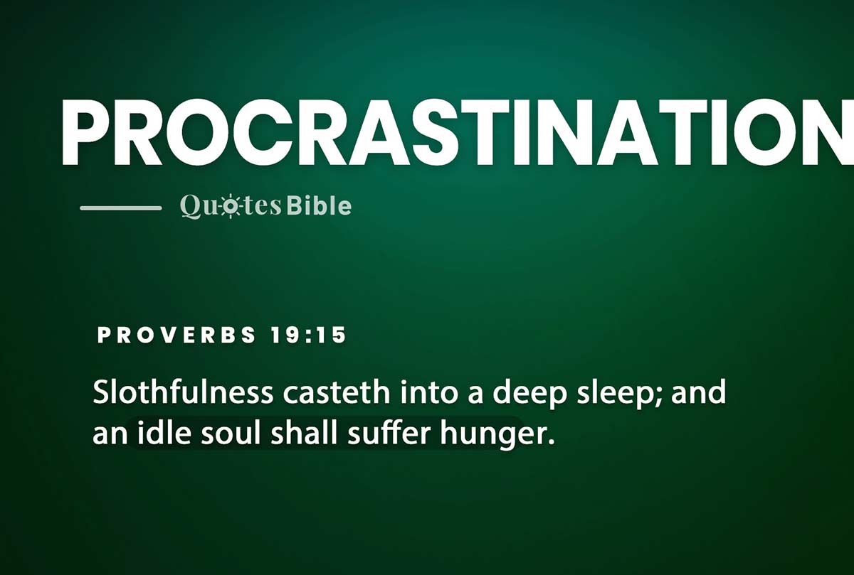 procrastination bible verses quote