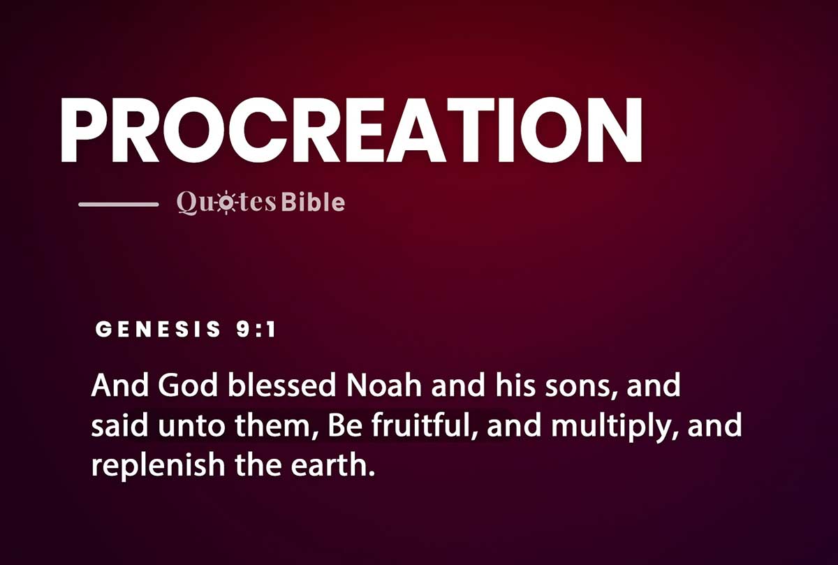 procreation bible verses quote