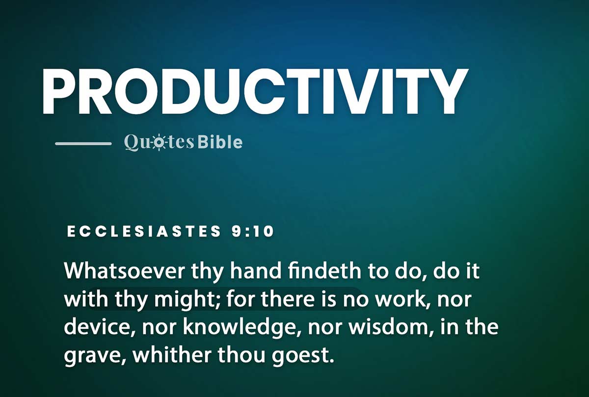 productivity bible verses quote