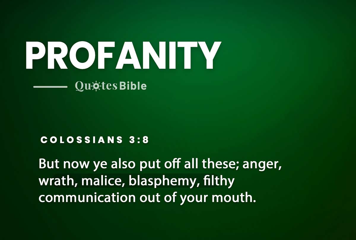 profanity bible verses quote