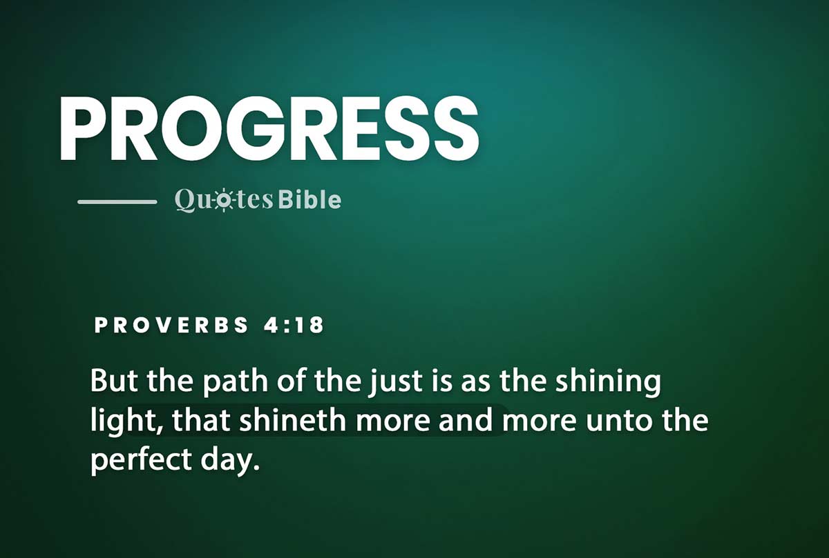 progress bible verses quote