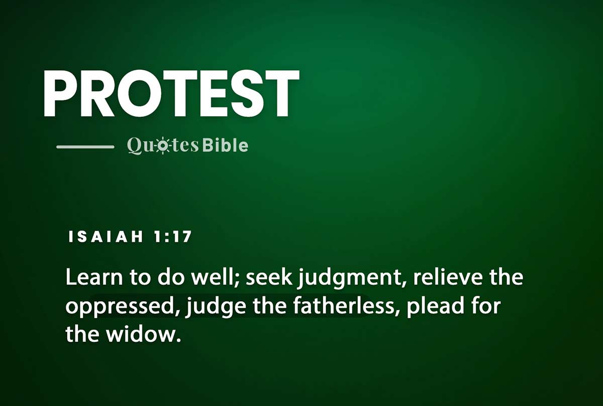 protest bible verses quote