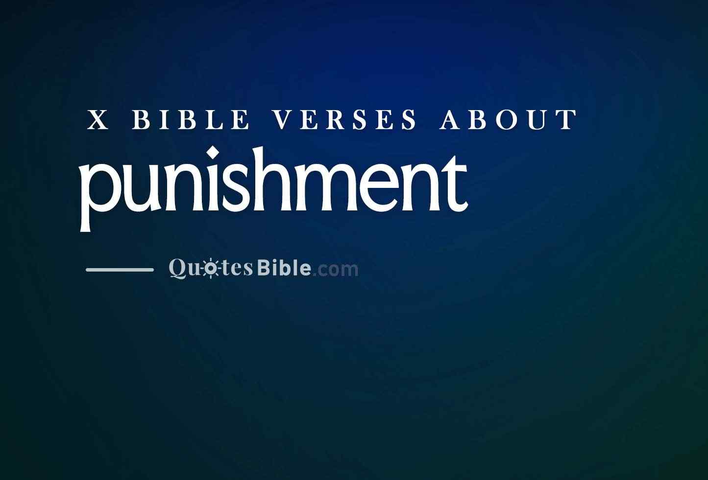 punishment bible verses quote