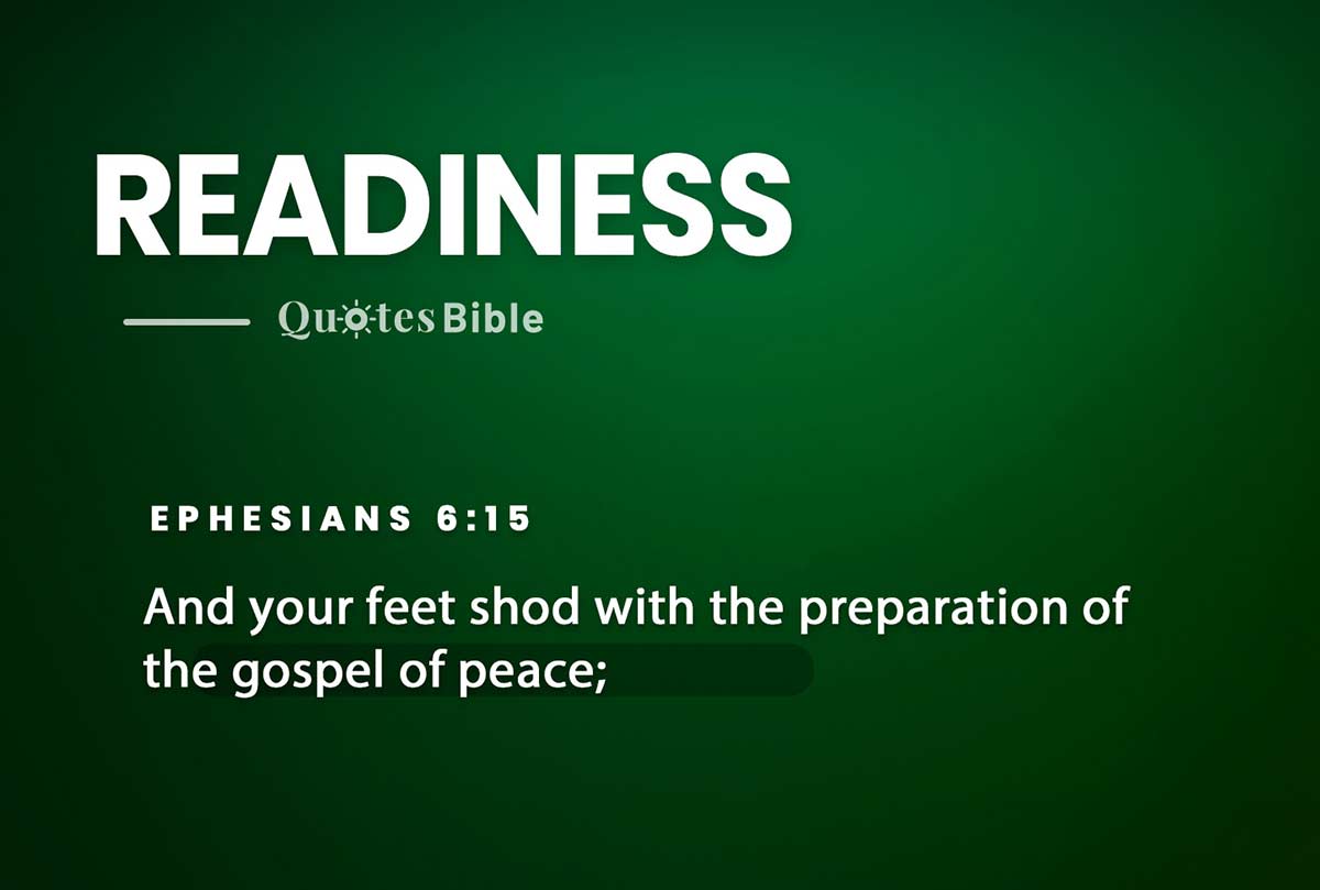 readiness bible verses quote