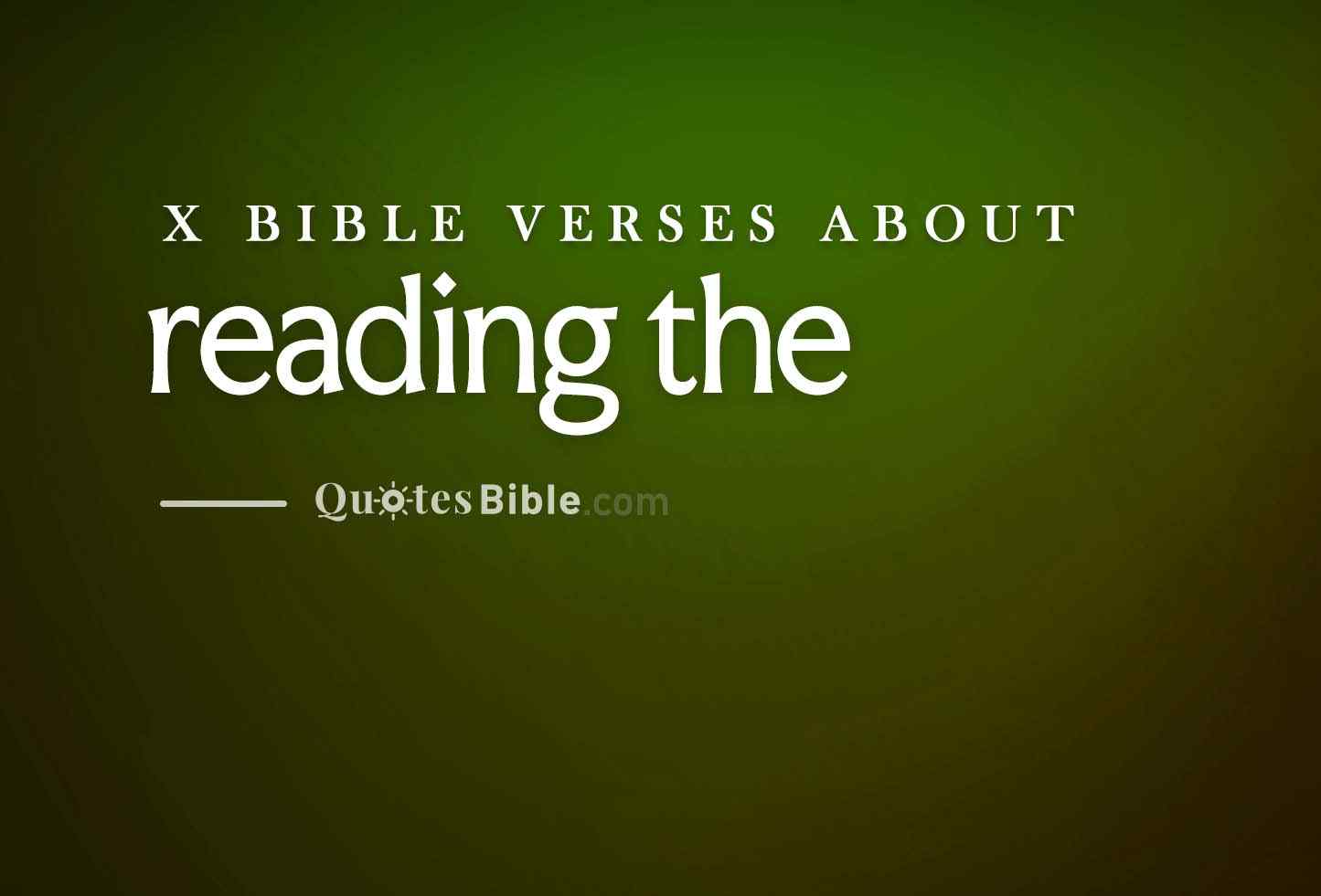 reading the bible verses quote