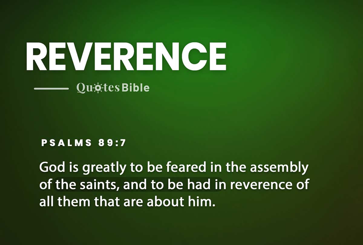 reverence bible verses quote