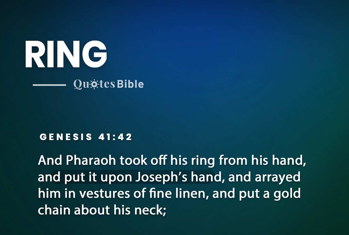 ring bible verses quote