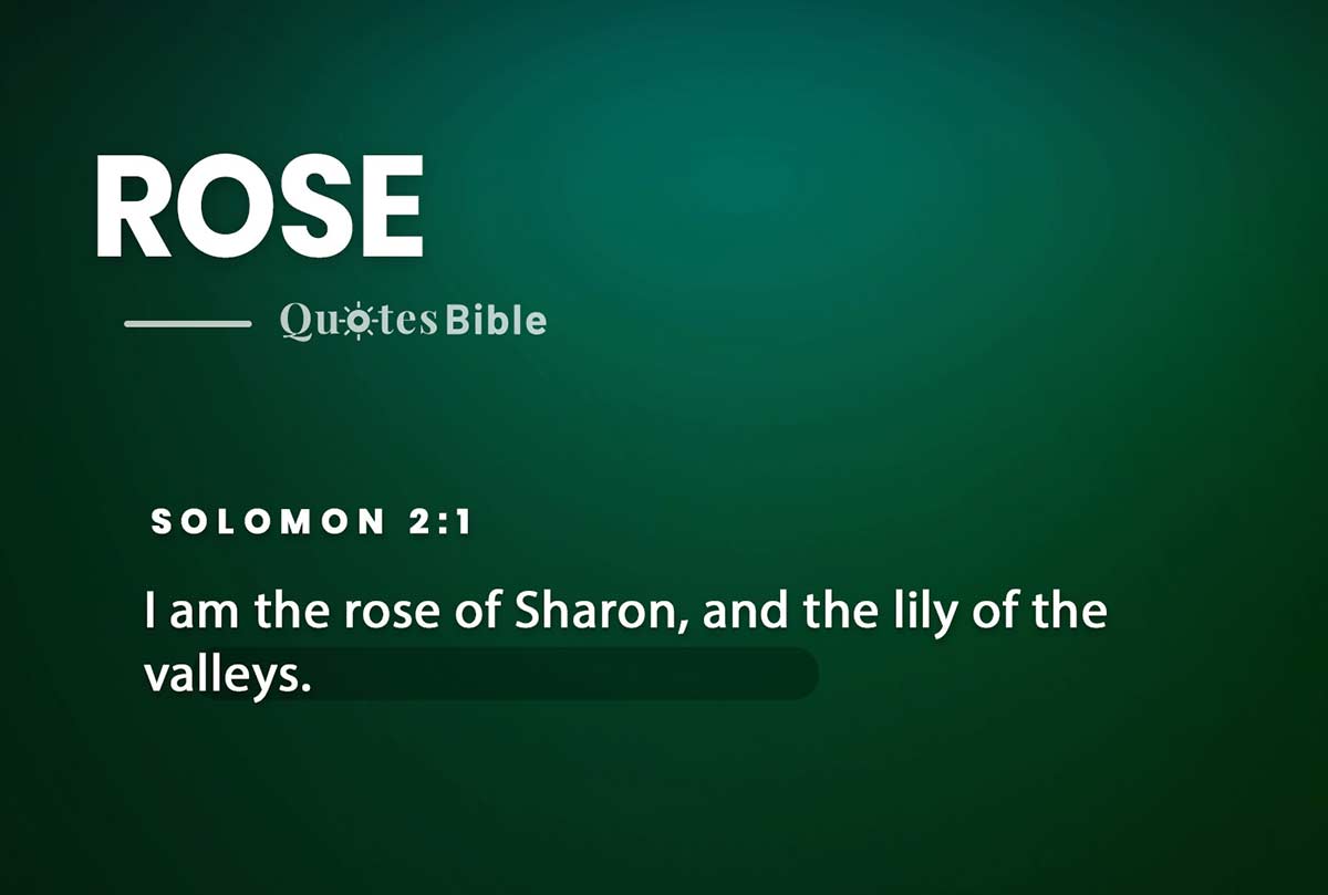 rose bible verses quote