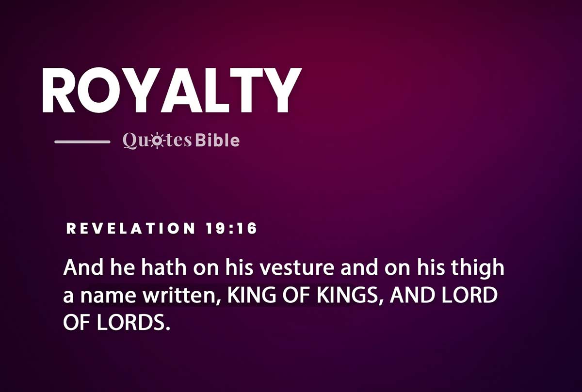 royalty bible verses quote