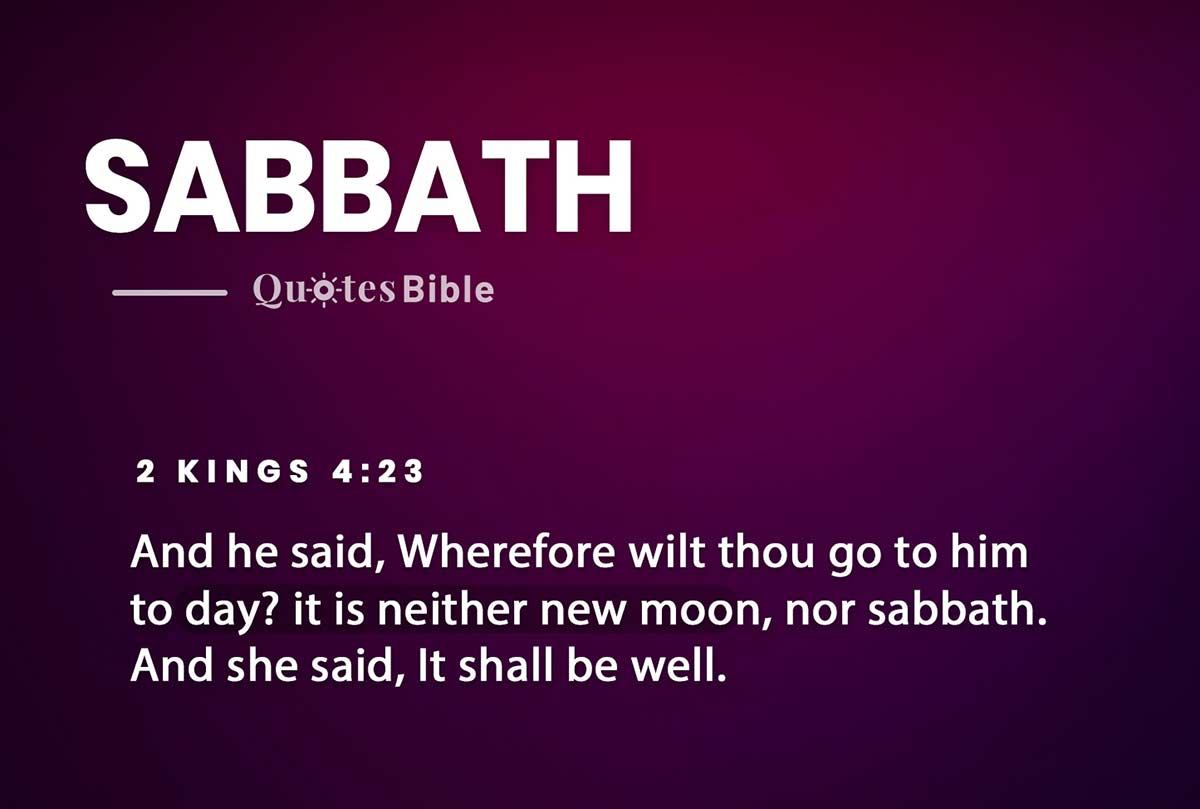 sabbath bible verses quote