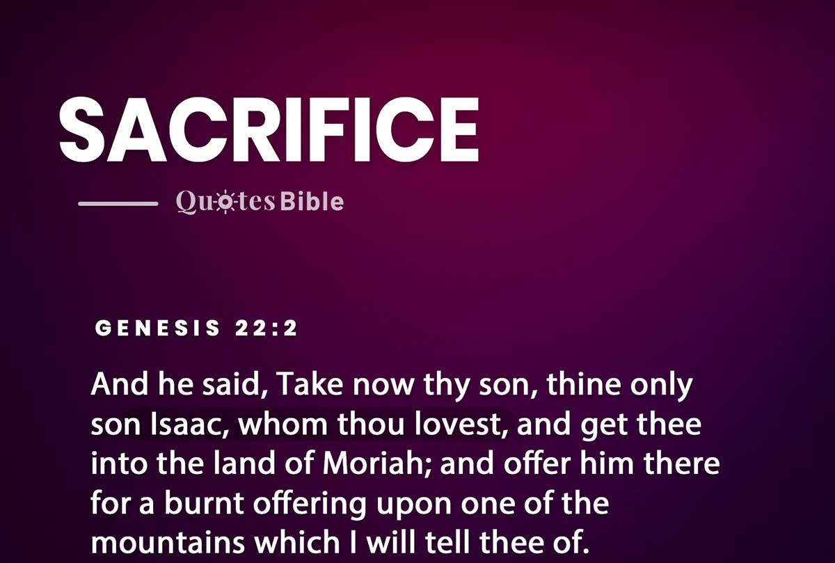 sacrifice bible verses quote