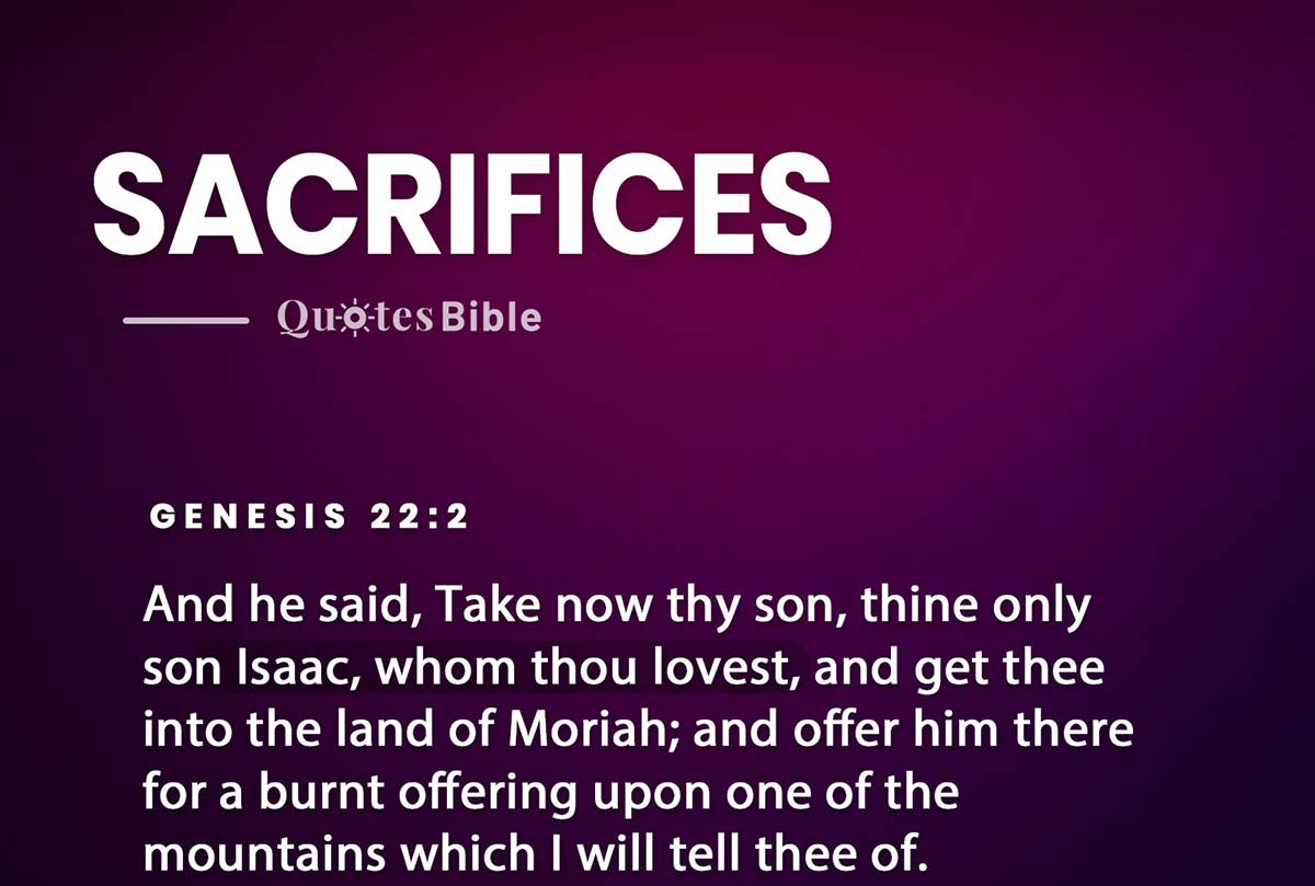 sacrifices bible verses quote