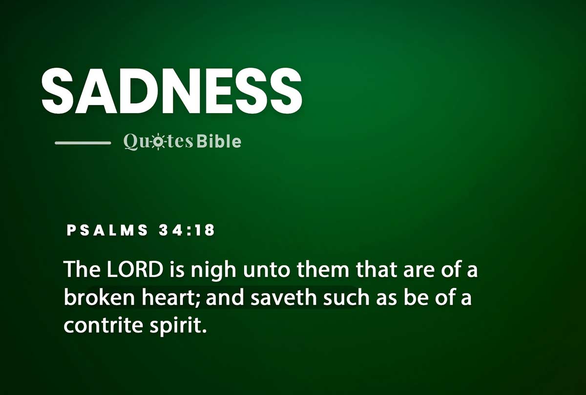 sadness bible verses quote