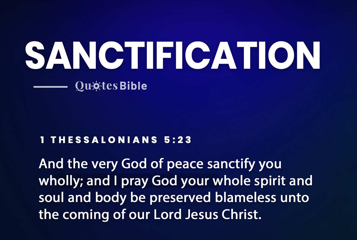 sanctification bible verses quote