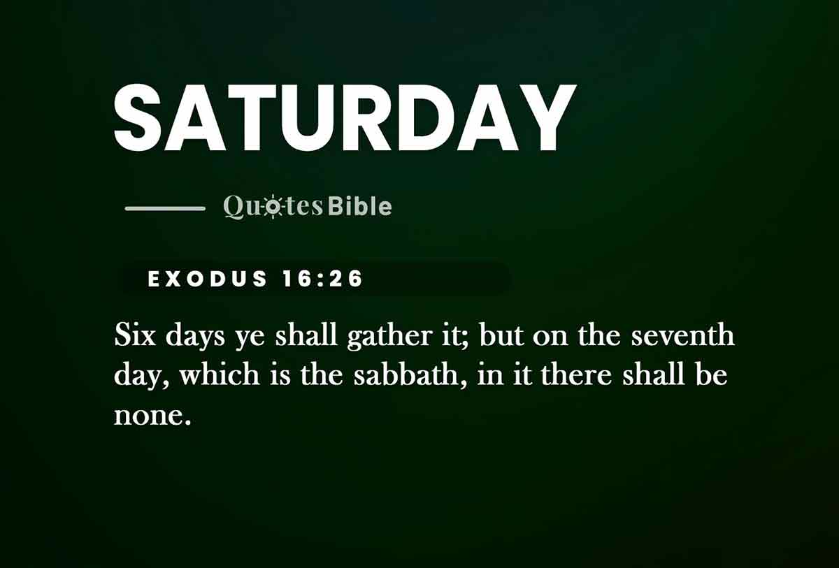 saturday bible verses quote