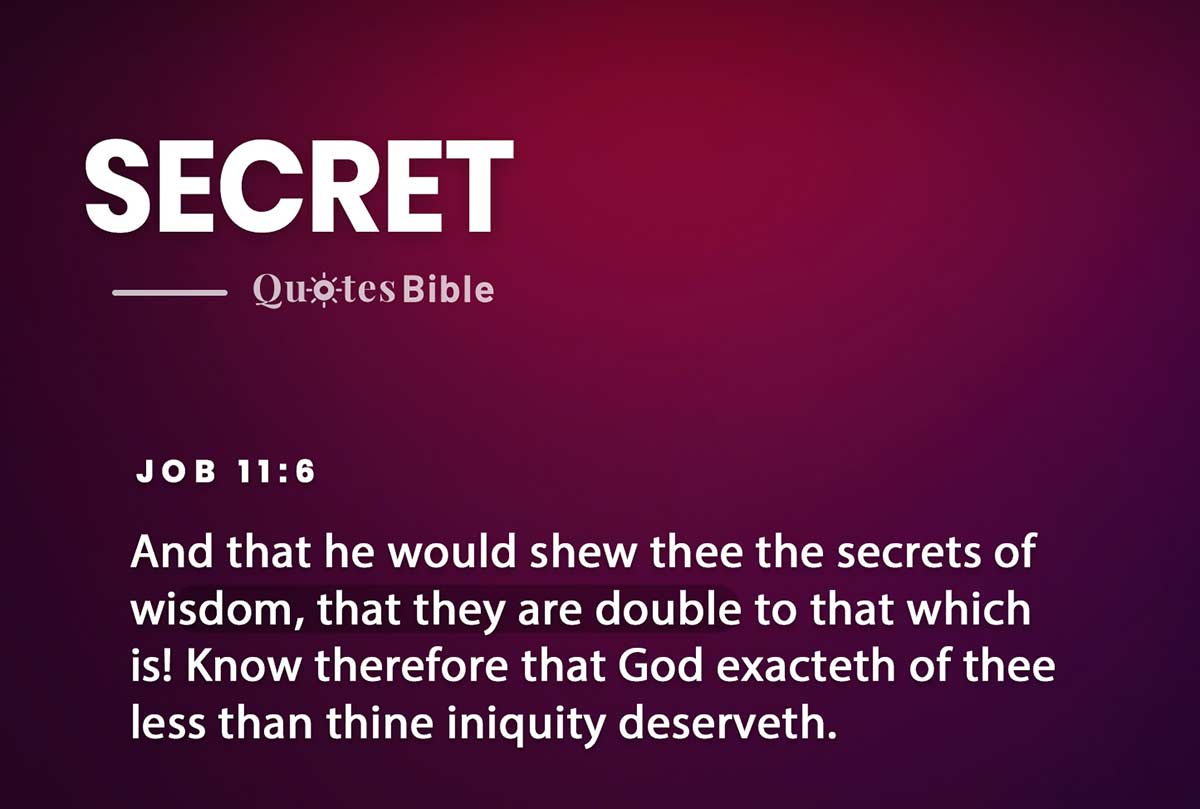 secret bible verses quote