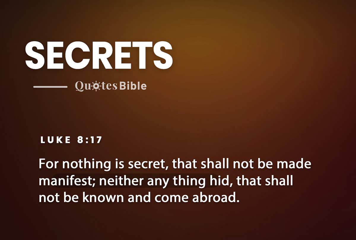 secrets bible verses quote