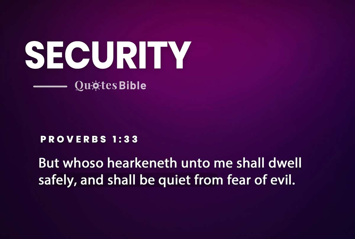 security bible verses quote