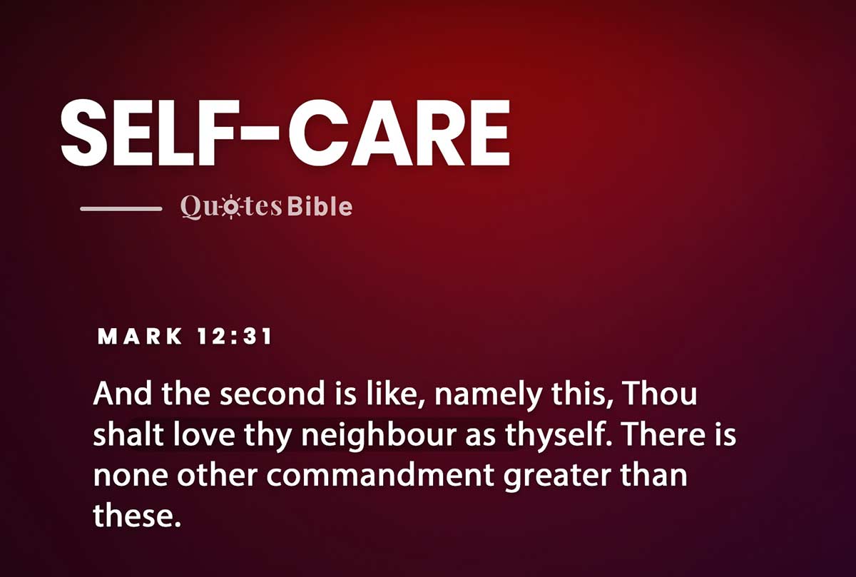 self-care bible verses quote