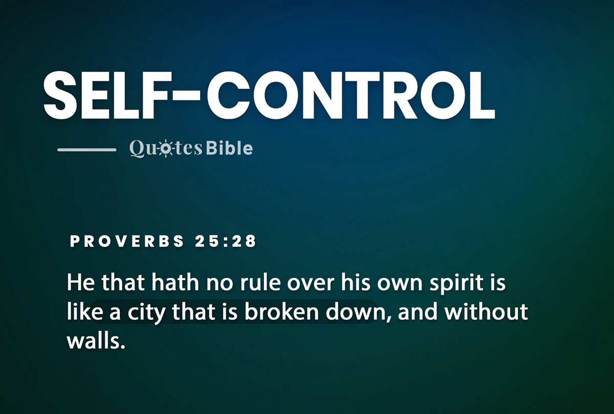 self-control bible verses quote